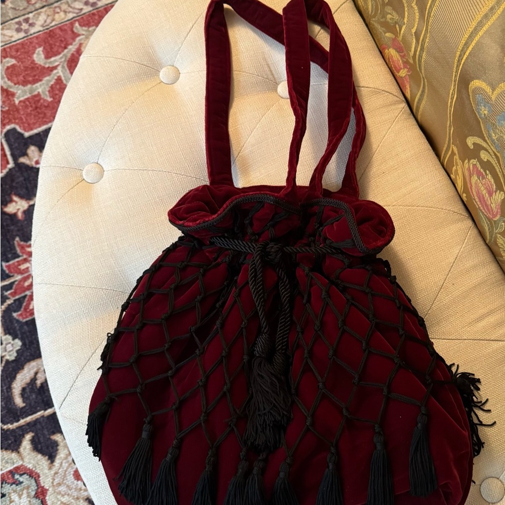 Anne Klein Red Velvet Bag - Picture 10 of 10